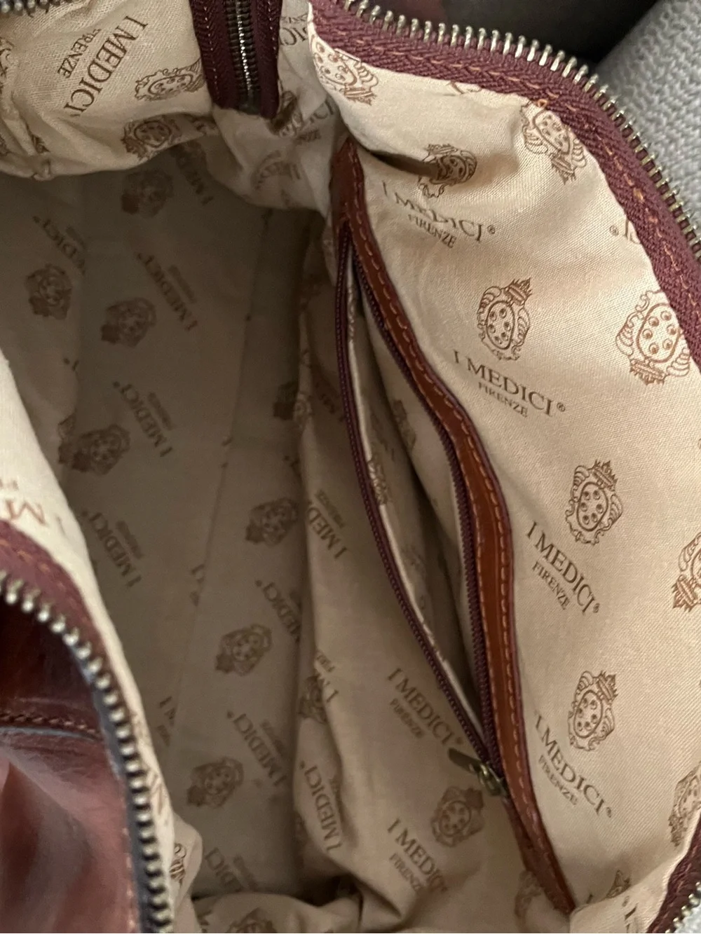 Brown Leather Weekender Bag - Brand Not Visible 10 by 13